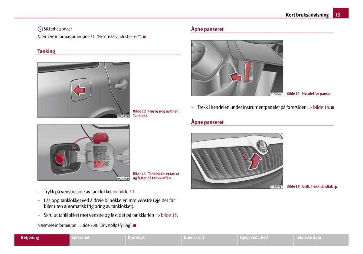 Skoda Octavia I 1 bruksanvisningen / page 16