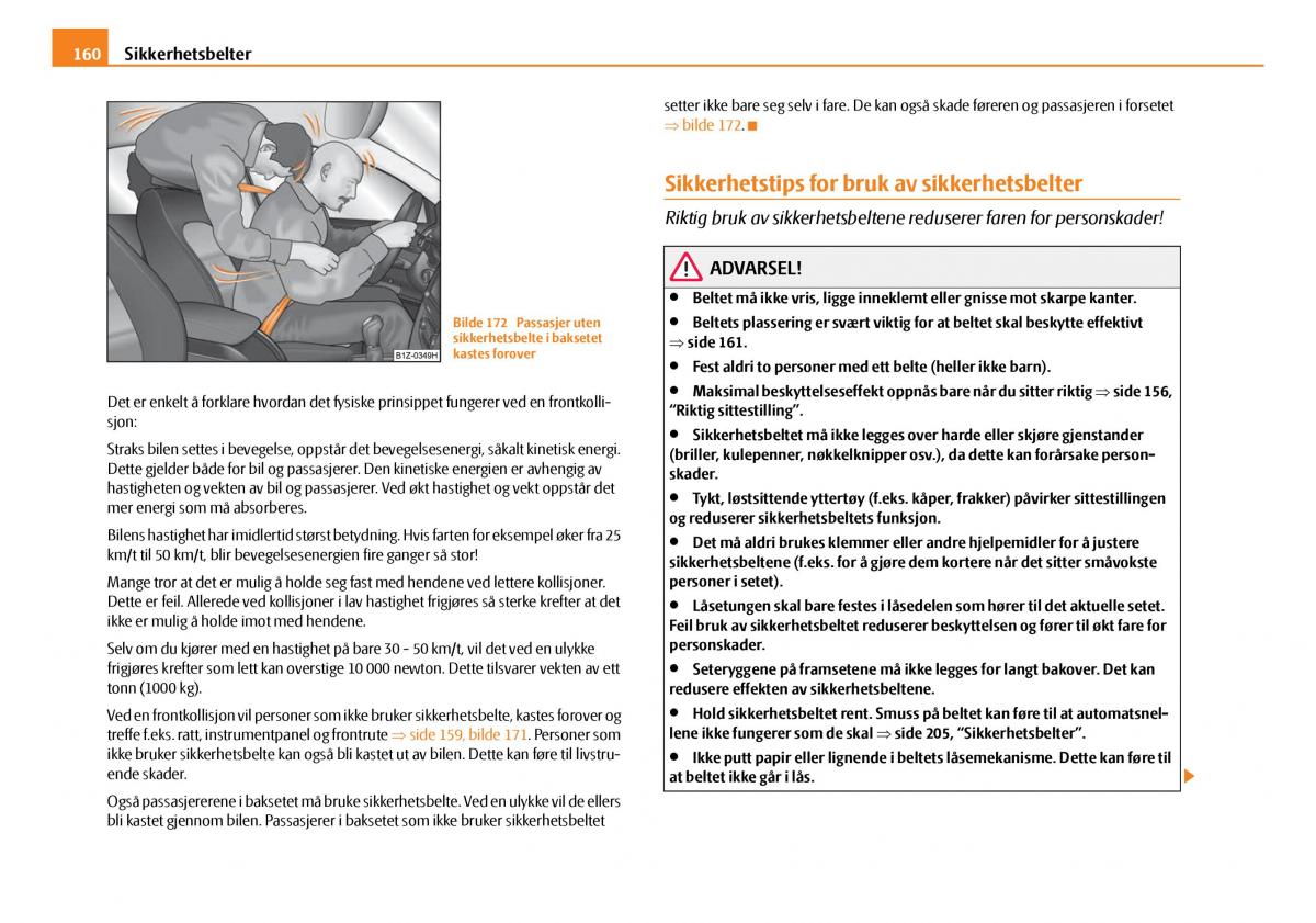 Skoda Octavia I 1 bruksanvisningen / page 161