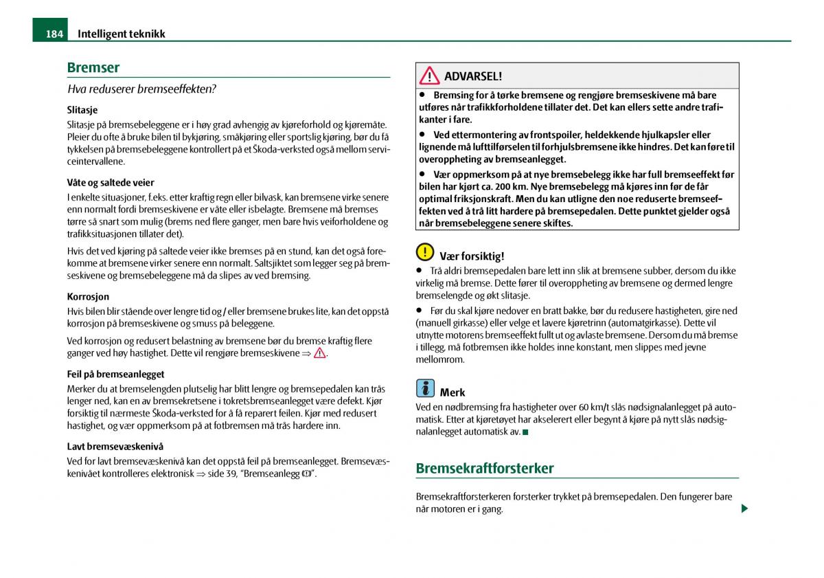 Skoda Octavia I 1 bruksanvisningen / page 185