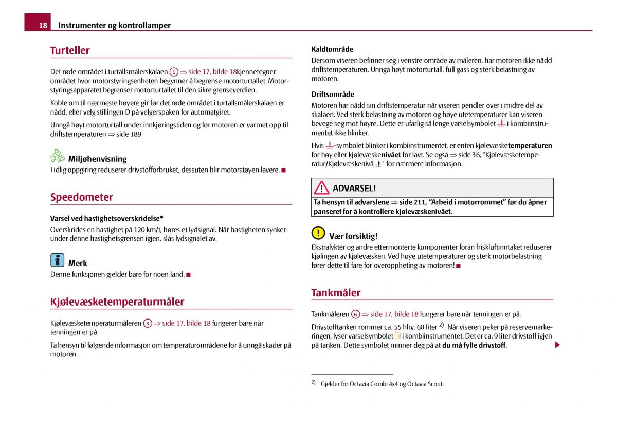 Skoda Octavia I 1 bruksanvisningen / page 19