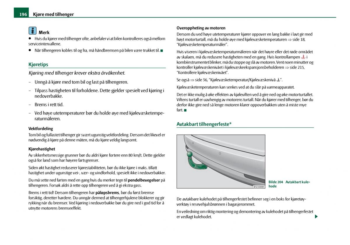 Skoda Octavia I 1 bruksanvisningen / page 197