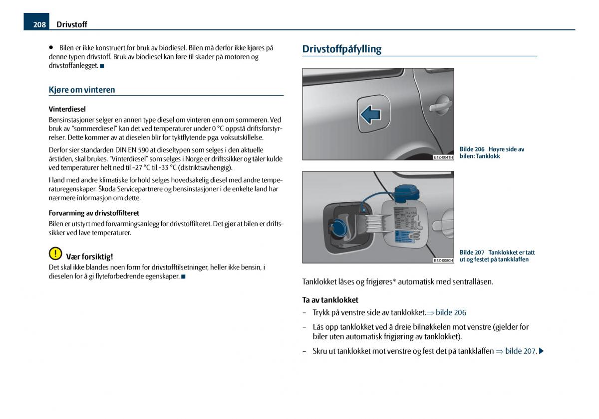 Skoda Octavia I 1 bruksanvisningen / page 209