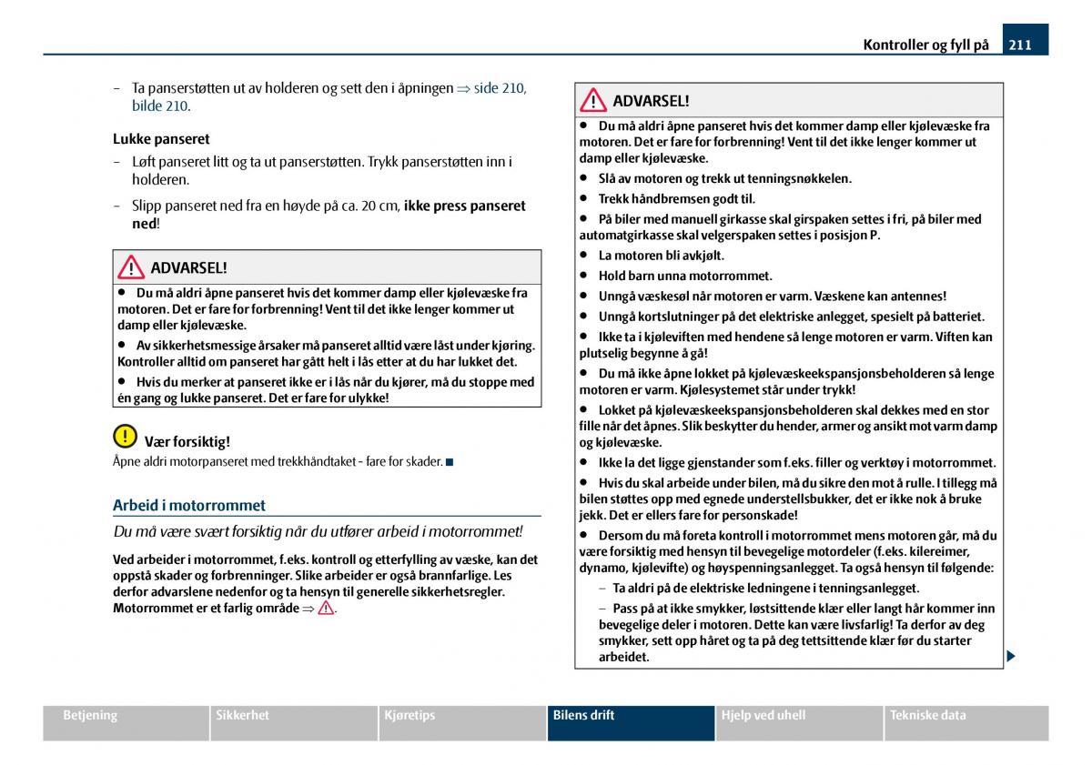 Skoda Octavia I 1 bruksanvisningen / page 212