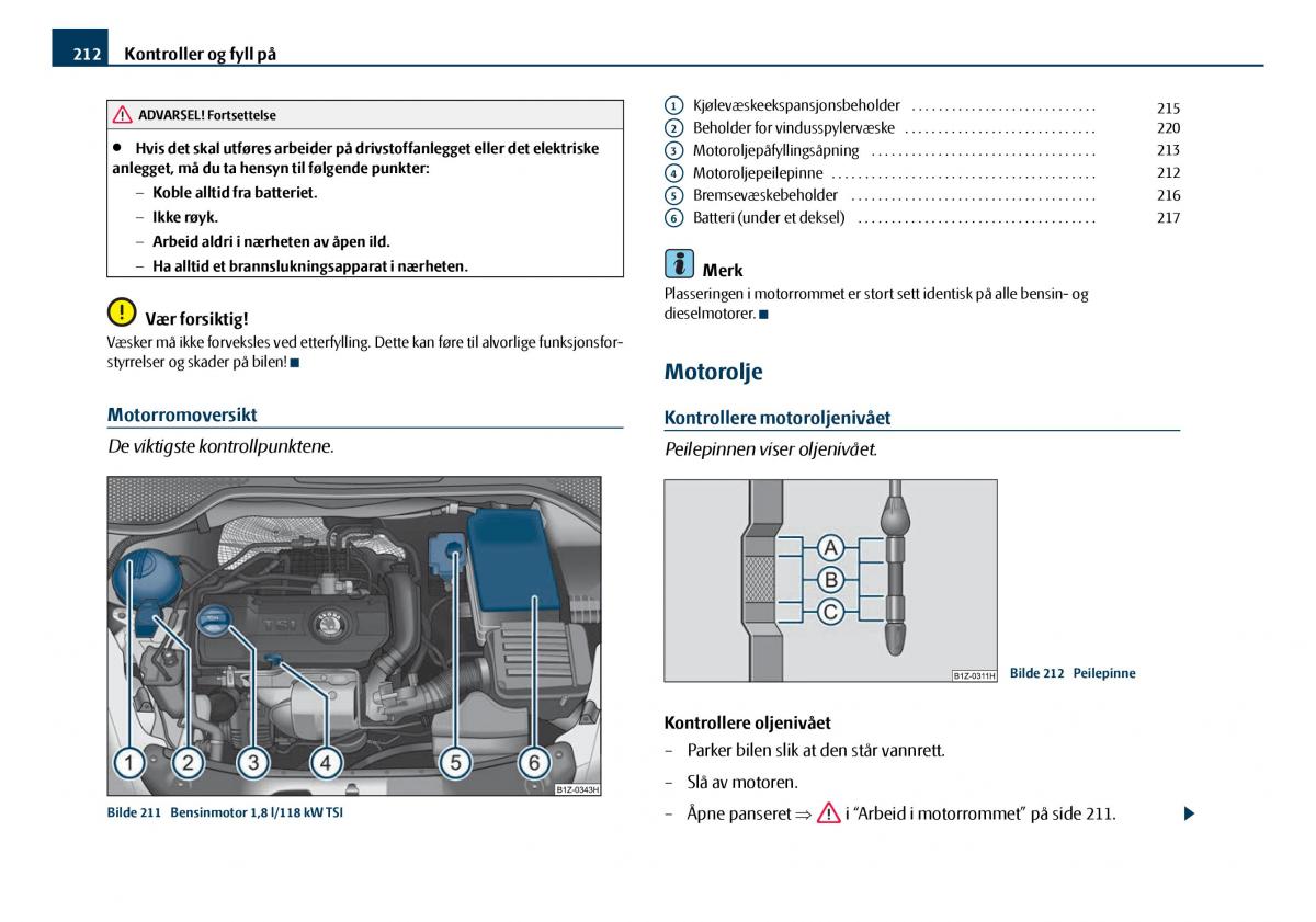 Skoda Octavia I 1 bruksanvisningen / page 213