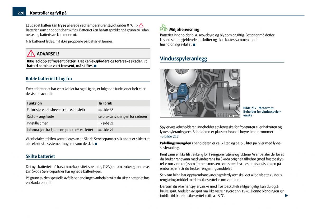 Skoda Octavia I 1 bruksanvisningen / page 221