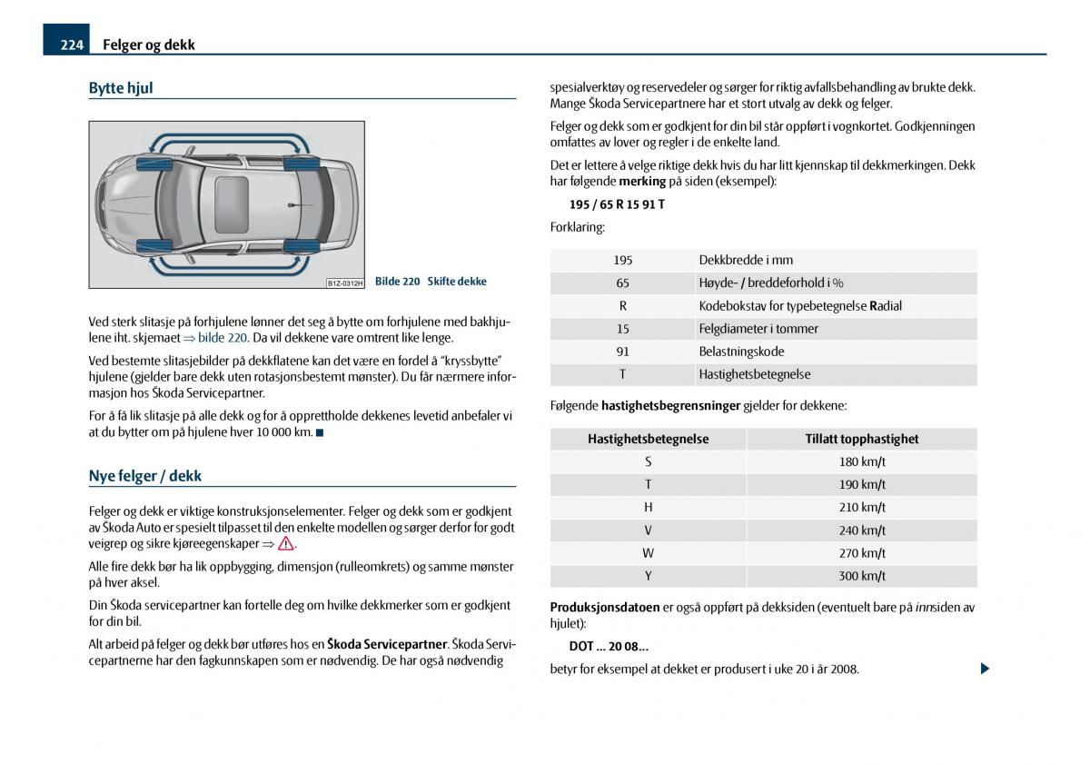 Skoda Octavia I 1 bruksanvisningen / page 225