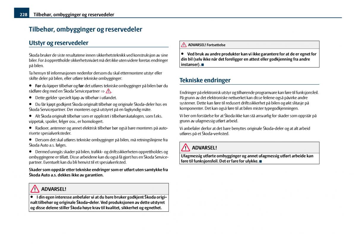 Skoda Octavia I 1 bruksanvisningen / page 229