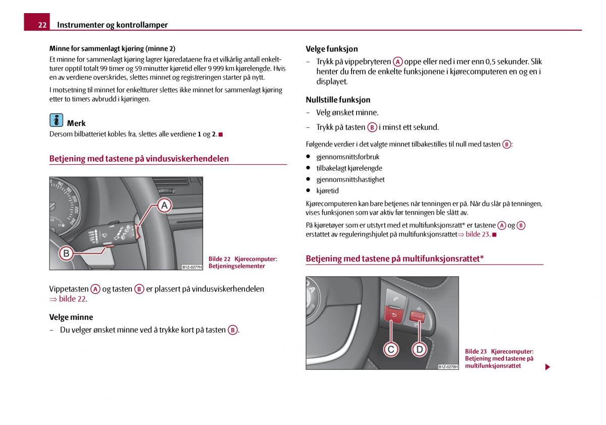 Skoda Octavia I 1 bruksanvisningen / page 23