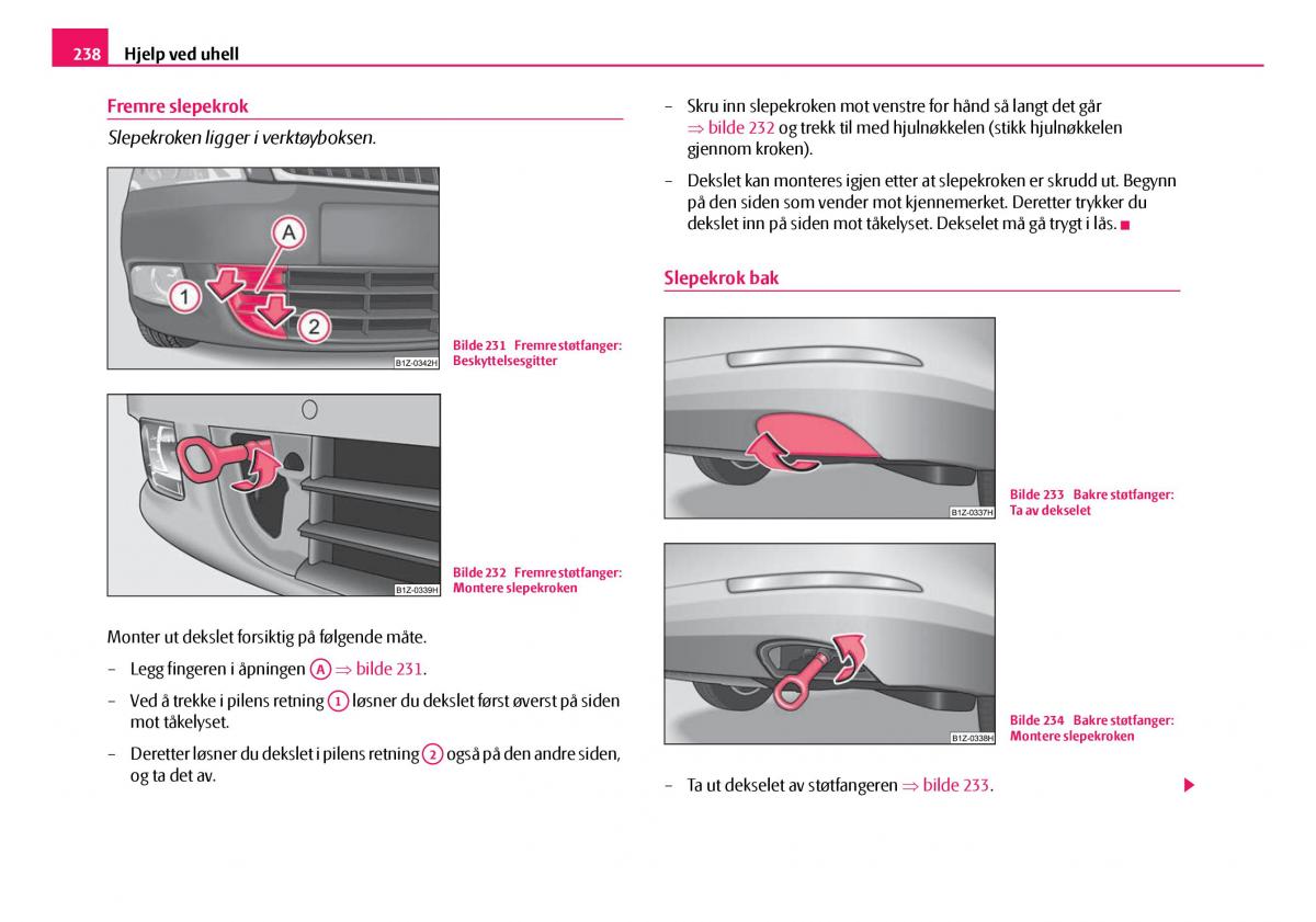 Skoda Octavia I 1 bruksanvisningen / page 239