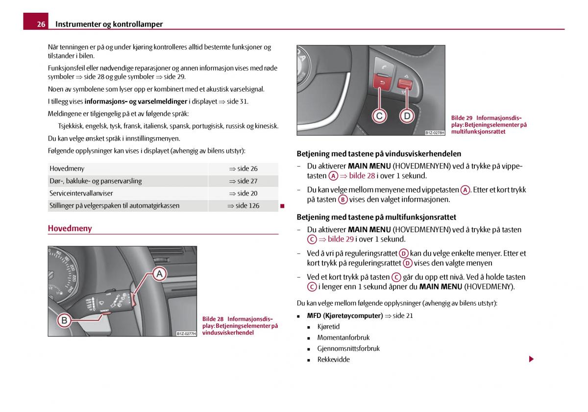 Skoda Octavia I 1 bruksanvisningen / page 27