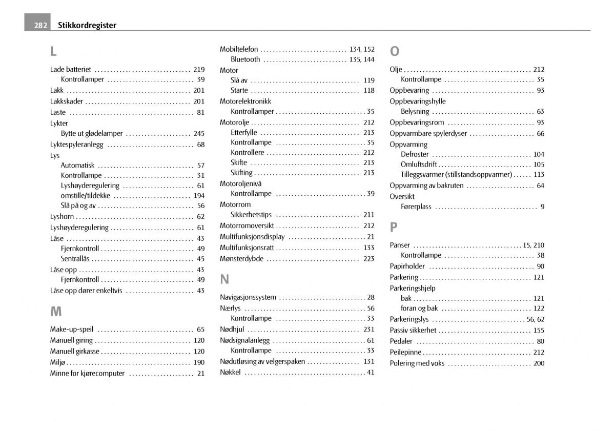 Skoda Octavia I 1 bruksanvisningen / page 283