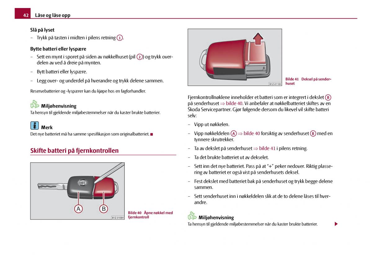 Skoda Octavia I 1 bruksanvisningen / page 43