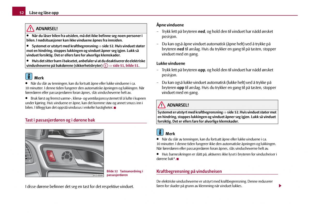 Skoda Octavia I 1 bruksanvisningen / page 53