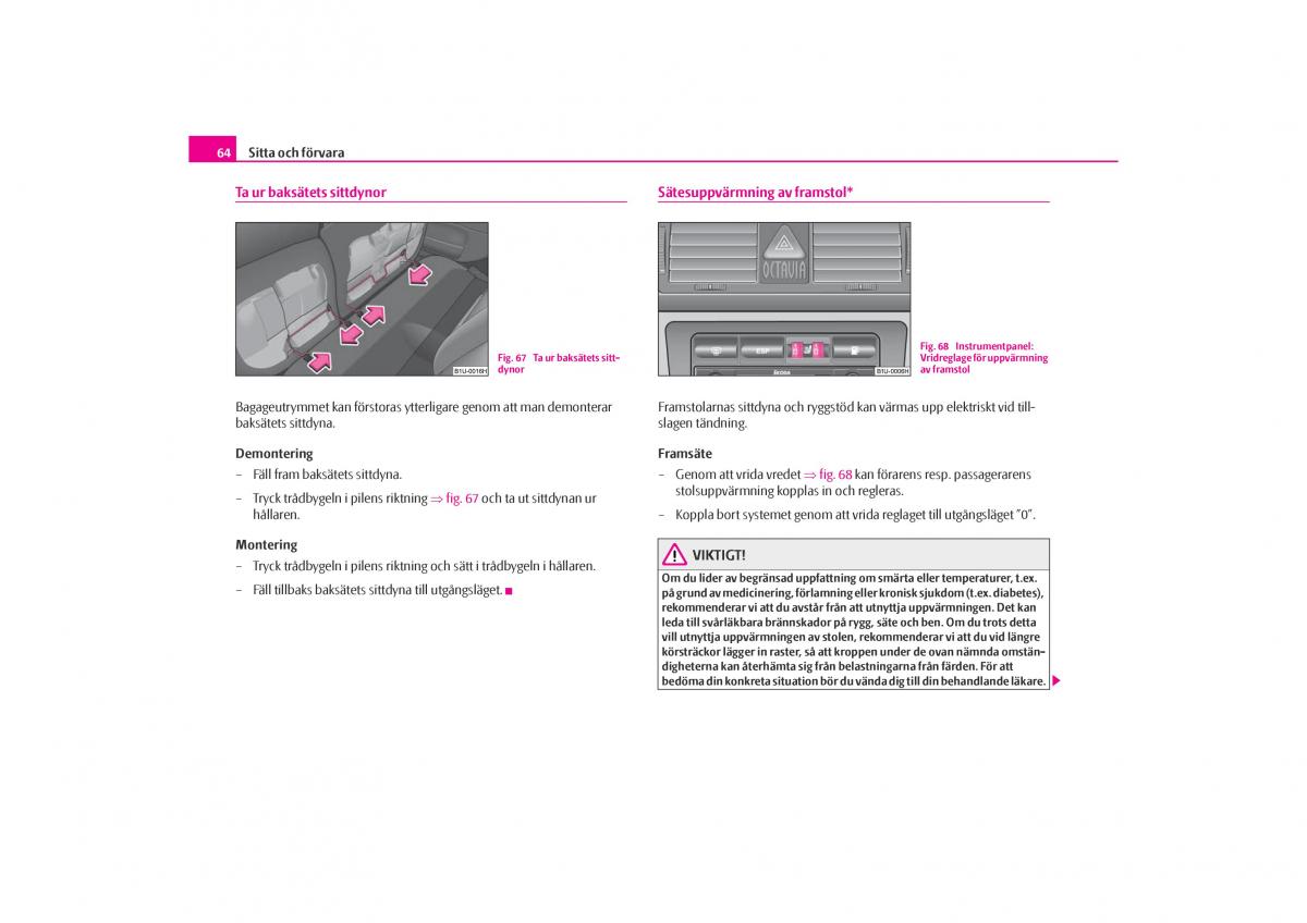 Skoda Octavia I 1 instruktionsbok / page 65