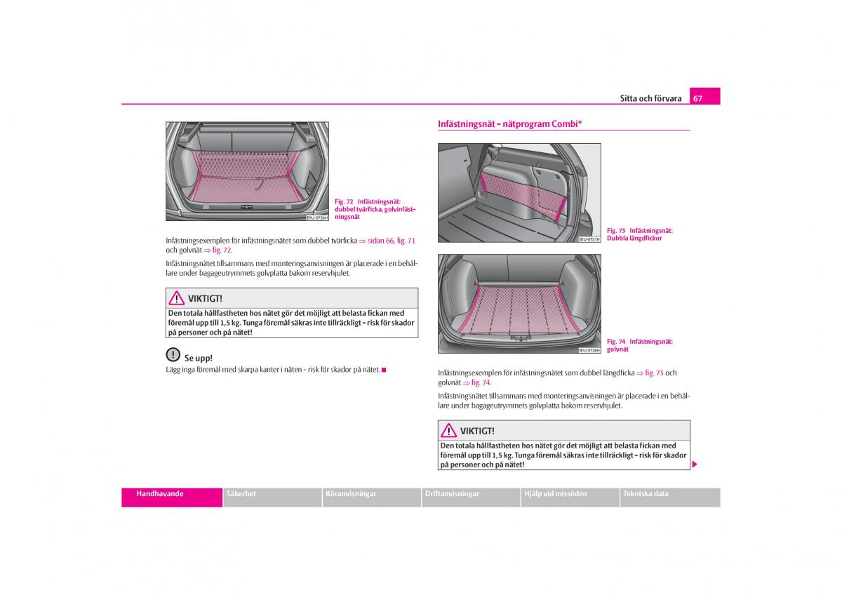 Skoda Octavia I 1 instruktionsbok / page 68