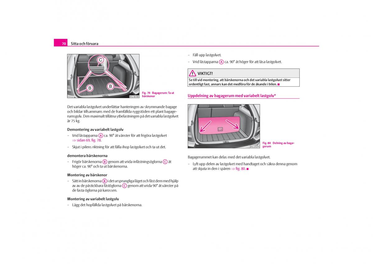 Skoda Octavia I 1 instruktionsbok / page 71