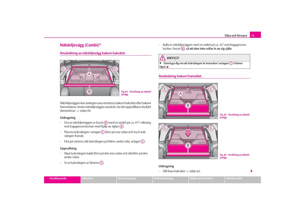 Skoda Octavia I 1 instruktionsbok / page 72