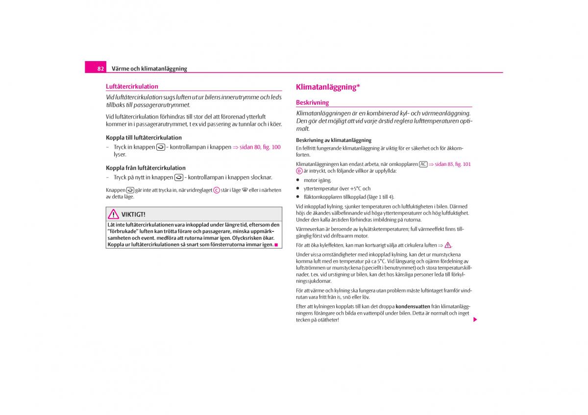 Skoda Octavia I 1 instruktionsbok / page 83