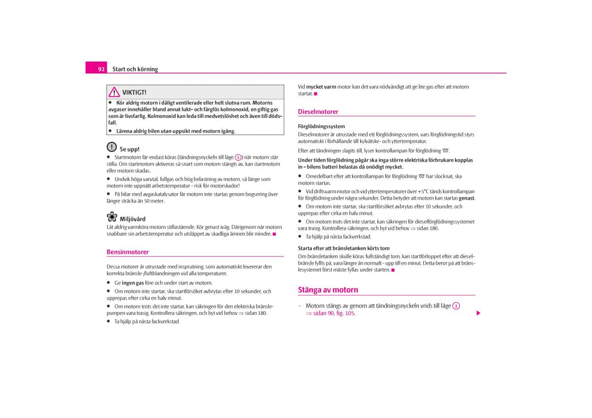 Skoda Octavia I 1 instruktionsbok / page 93