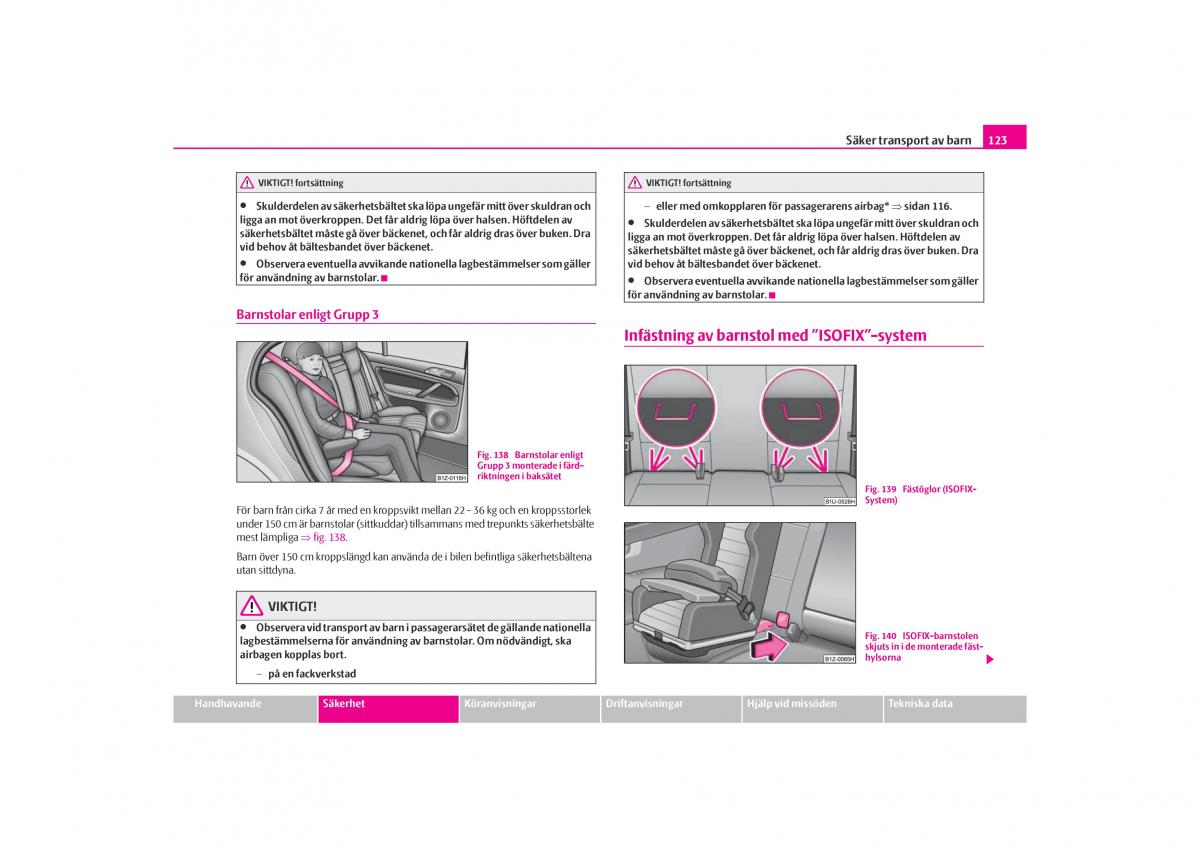 Skoda Octavia I 1 instruktionsbok / page 124