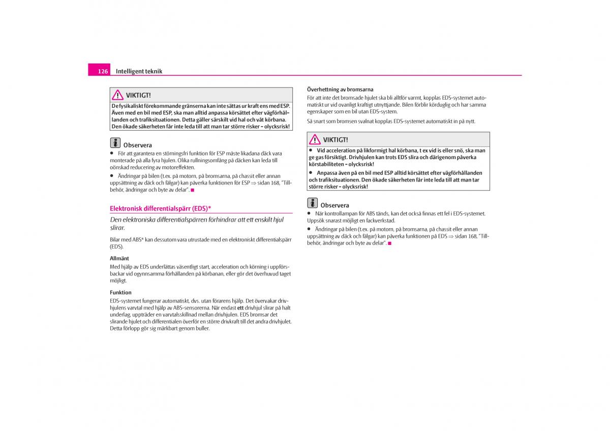 Skoda Octavia I 1 instruktionsbok / page 127