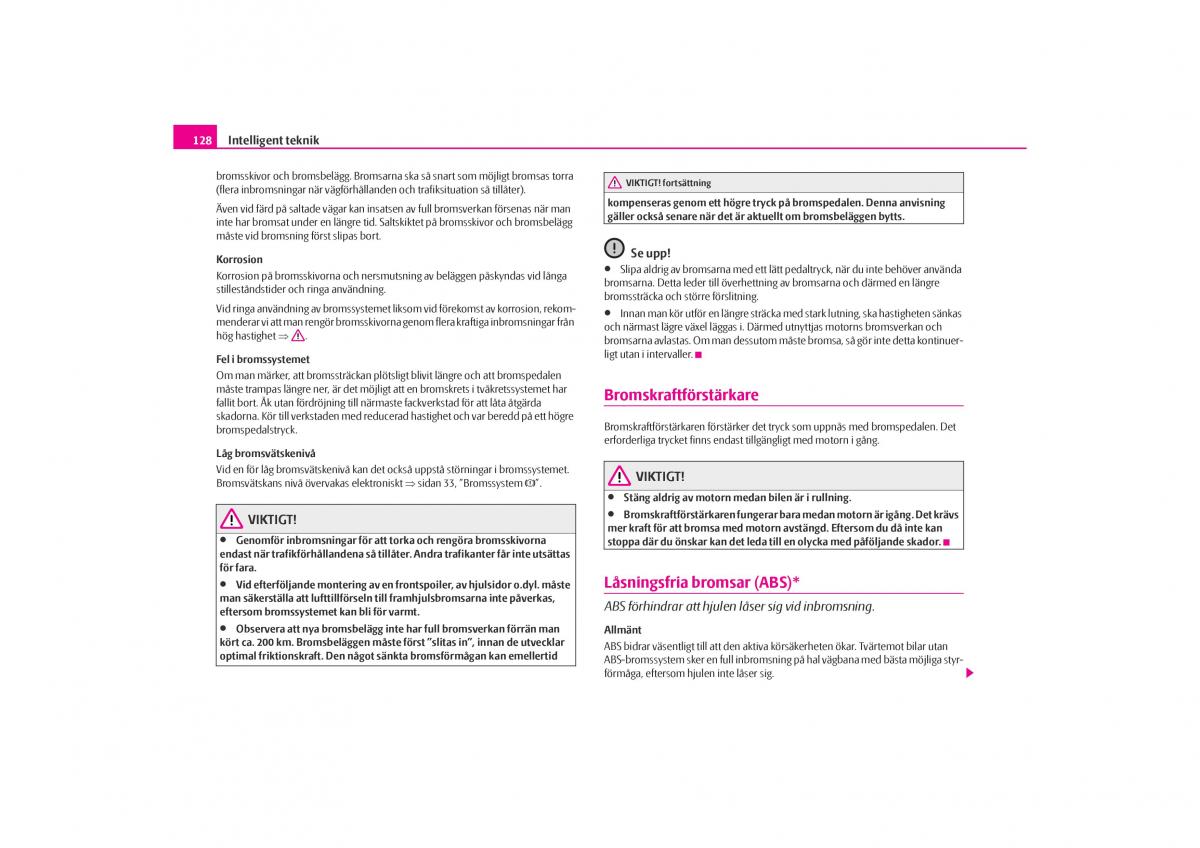 Skoda Octavia I 1 instruktionsbok / page 129