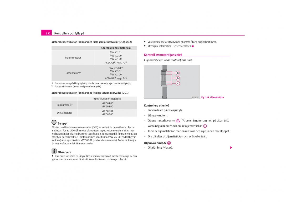 Skoda Octavia I 1 instruktionsbok / page 153