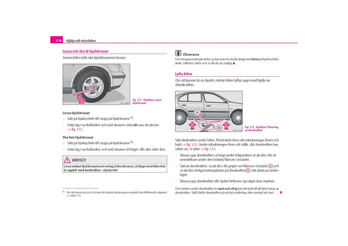 Skoda Octavia I 1 instruktionsbok / page 175