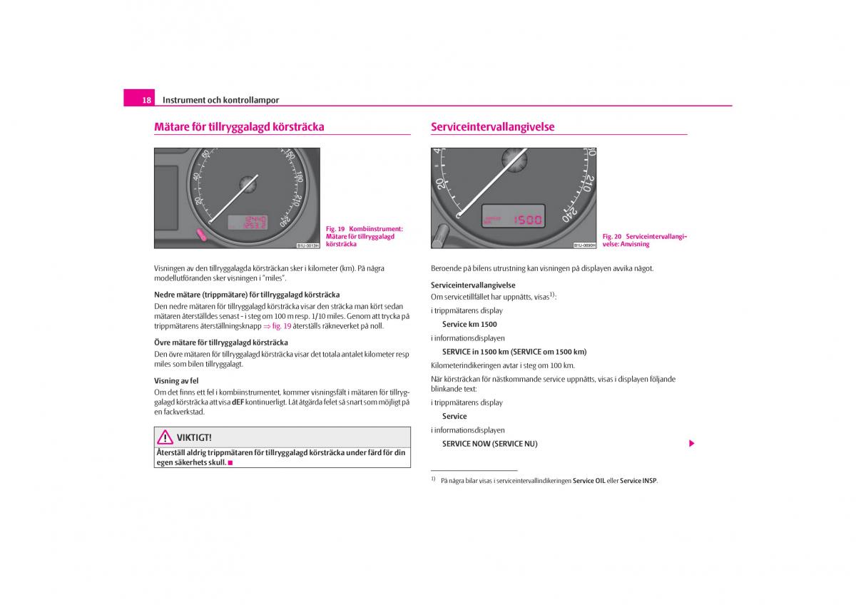 Skoda Octavia I 1 instruktionsbok / page 19