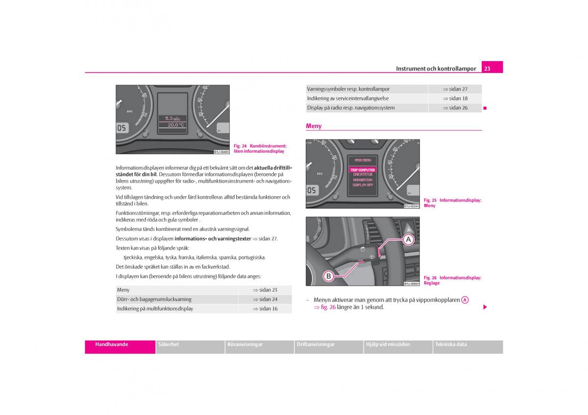 Skoda Octavia I 1 instruktionsbok / page 24