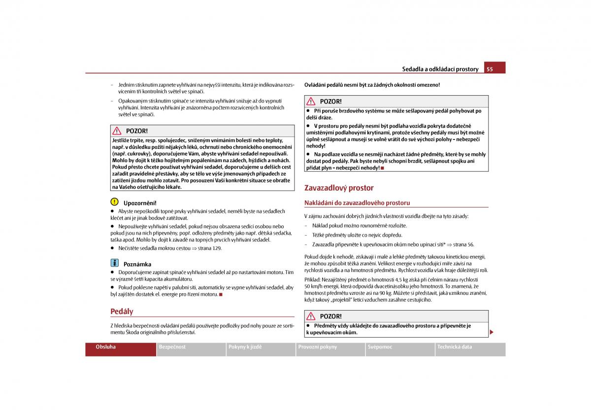 Skoda Octavia II 2 navod k obsludze / page 56