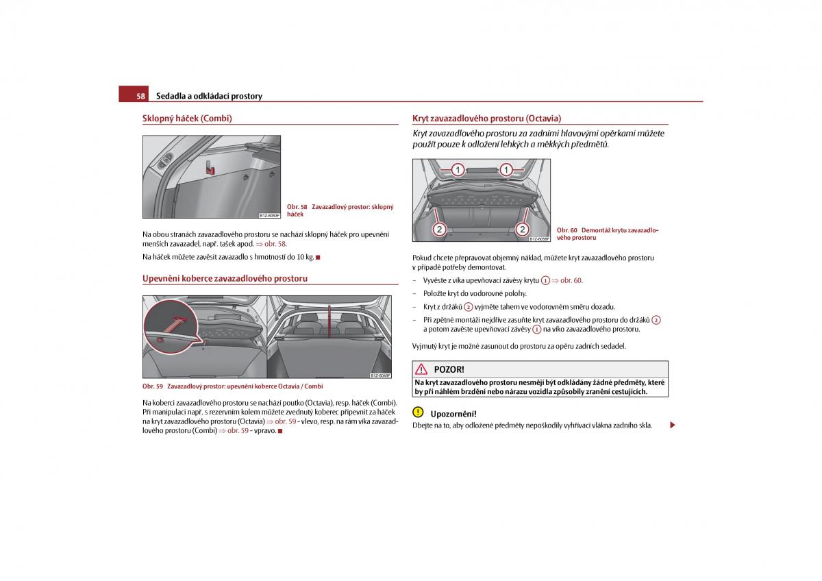 Skoda Octavia II 2 navod k obsludze / page 59