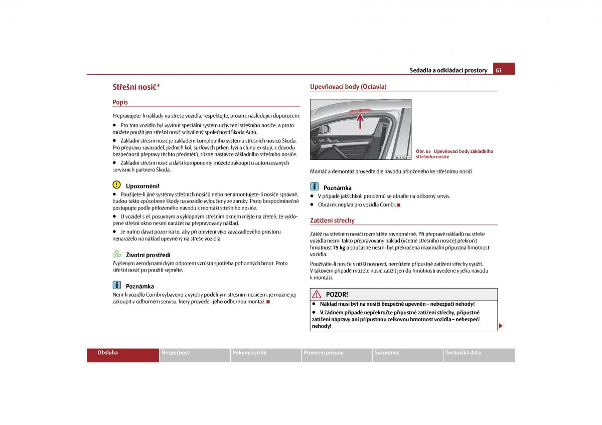 Skoda Octavia II 2 navod k obsludze / page 62