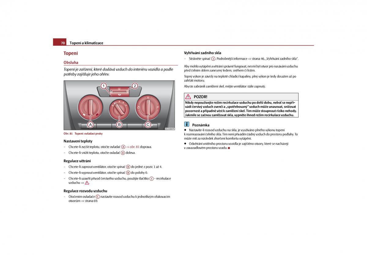 Skoda Octavia II 2 navod k obsludze / page 71