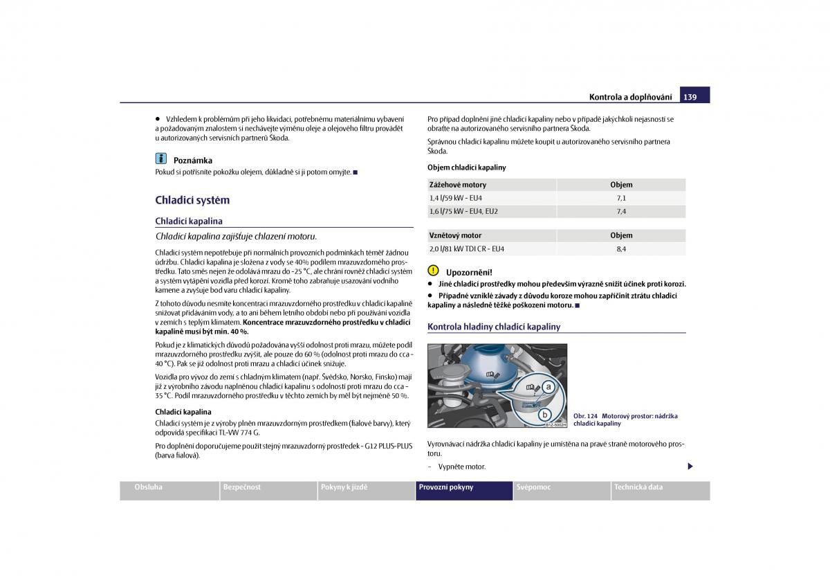 Skoda Octavia II 2 navod k obsludze / page 140