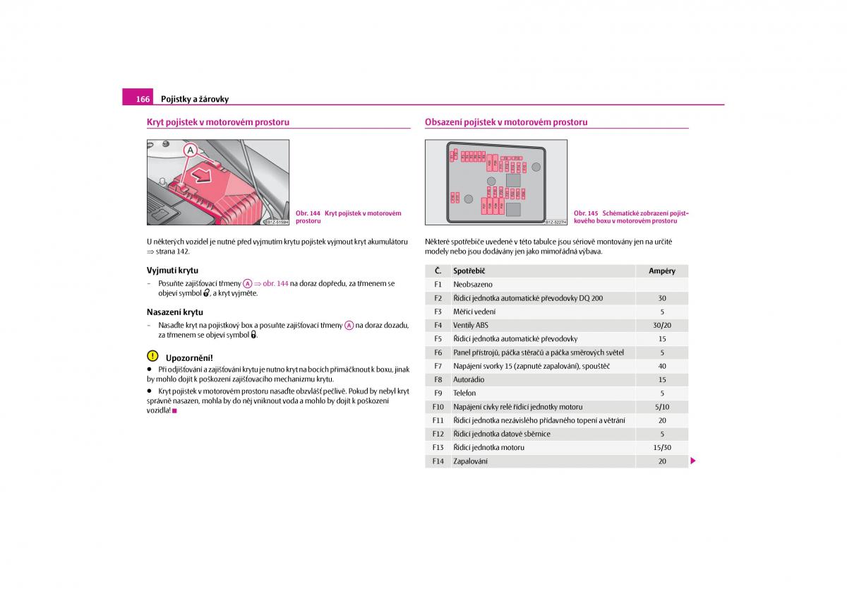 Skoda Octavia II 2 navod k obsludze / page 167
