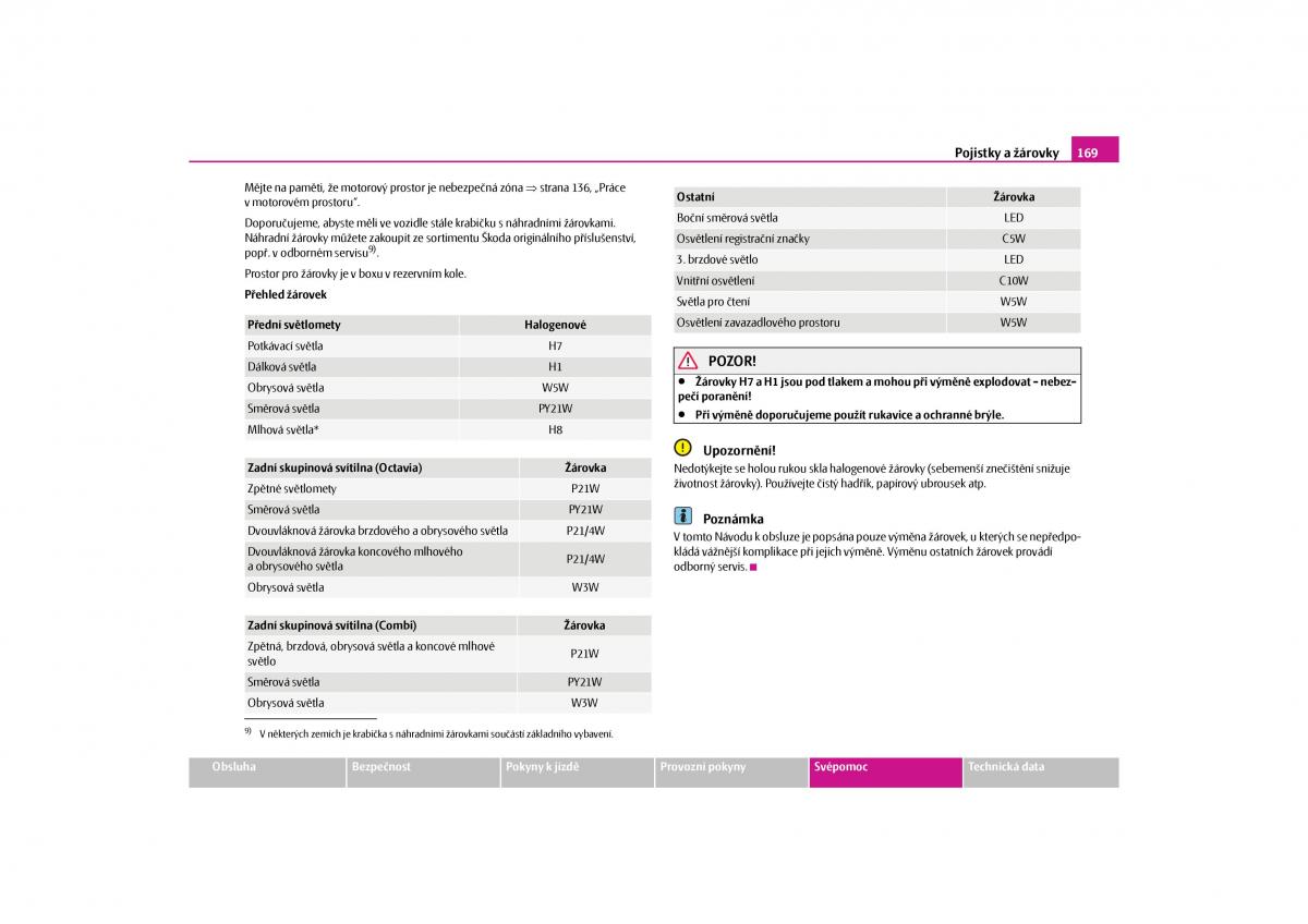 Skoda Octavia II 2 navod k obsludze / page 170