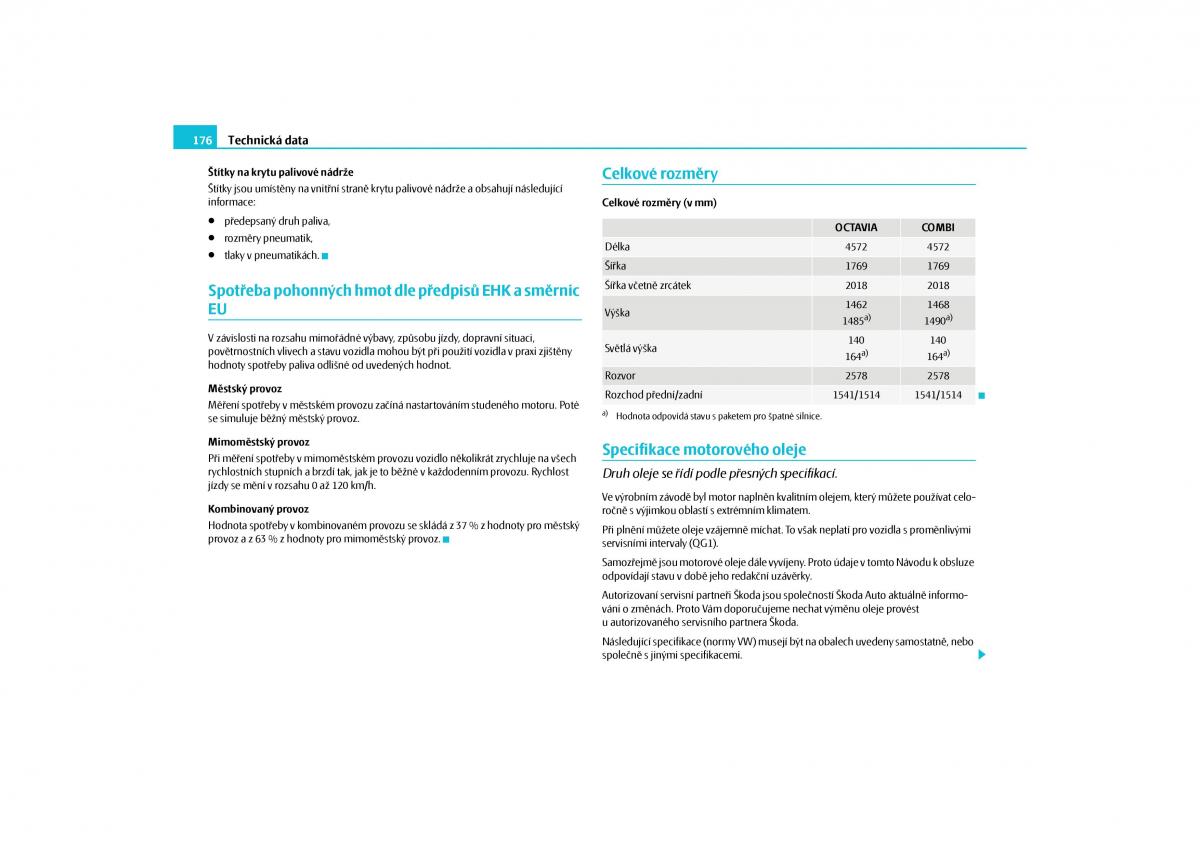 Skoda Octavia II 2 navod k obsludze / page 177