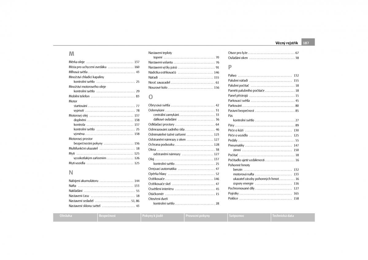 Skoda Octavia II 2 navod k obsludze / page 188