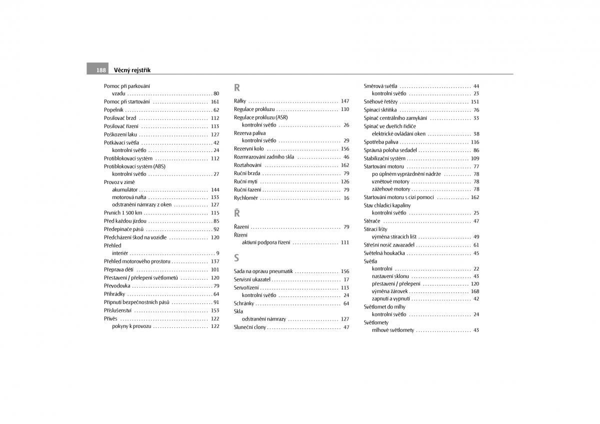 Skoda Octavia II 2 navod k obsludze / page 189