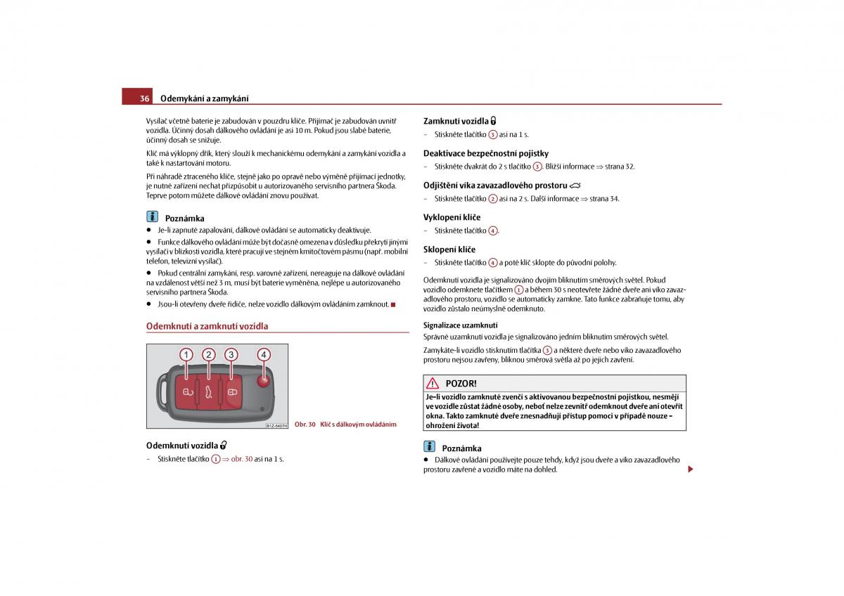 Skoda Octavia II 2 navod k obsludze / page 37