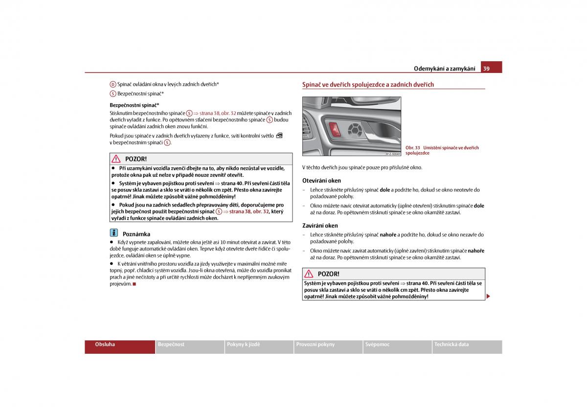 Skoda Octavia II 2 navod k obsludze / page 40