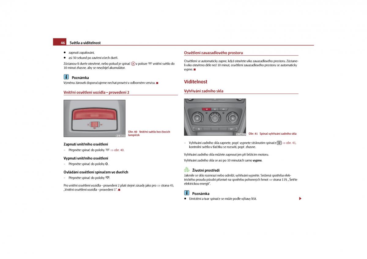 Skoda Octavia II 2 navod k obsludze / page 47