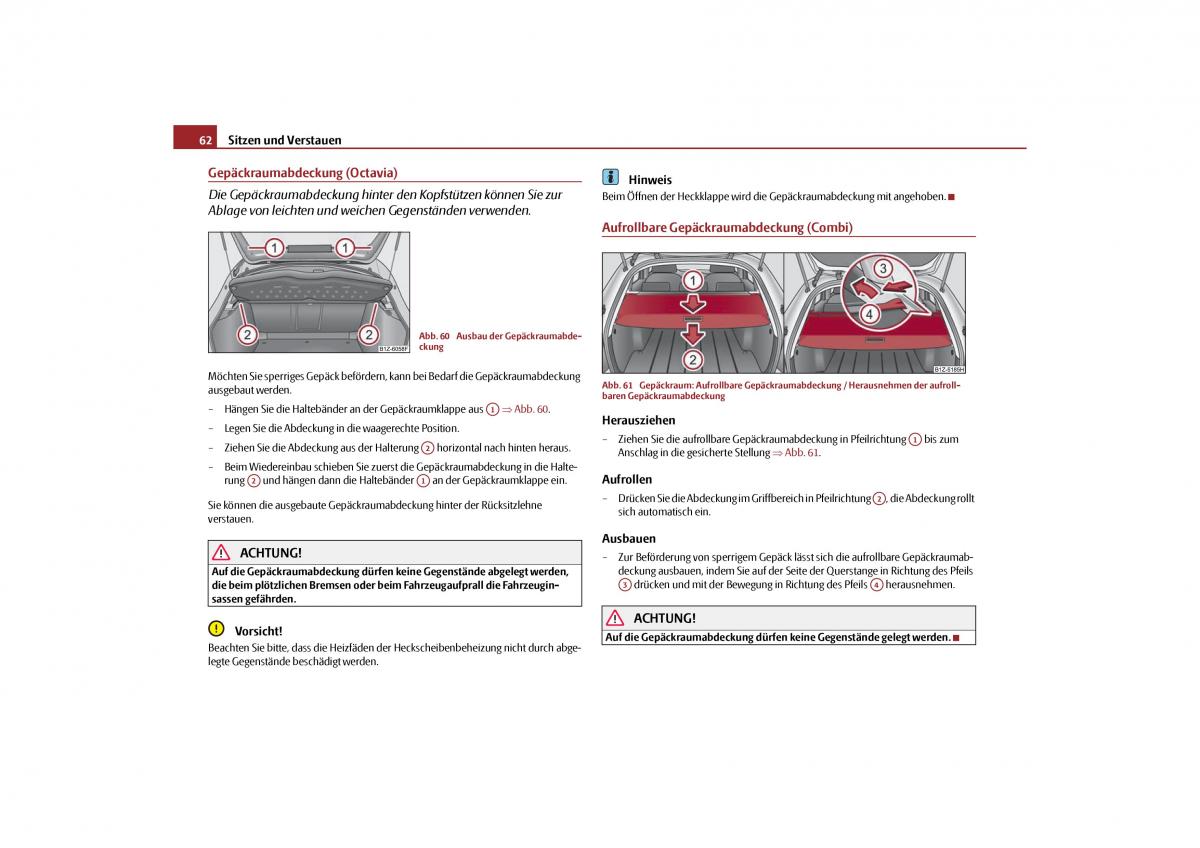 Skoda Octavia II 2 Handbuch / page 63