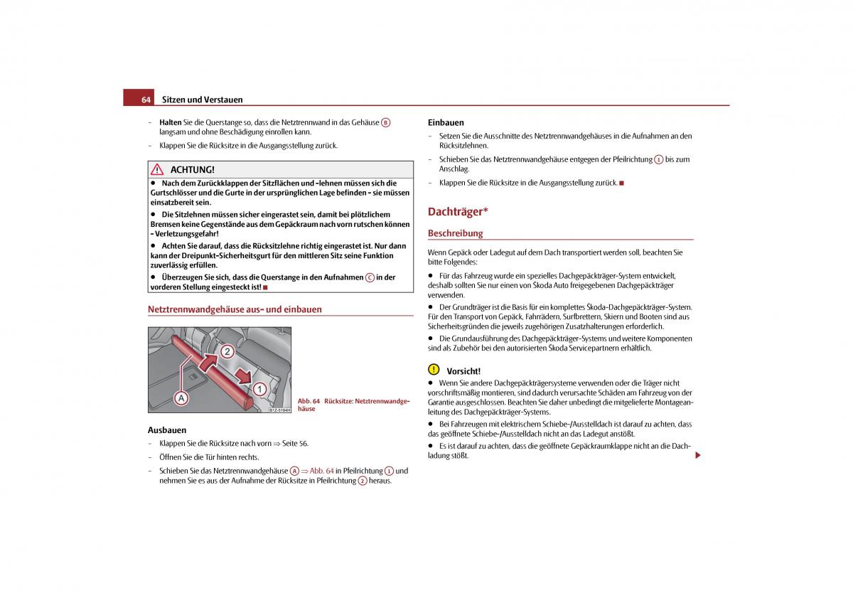 Skoda Octavia II 2 Handbuch / page 65