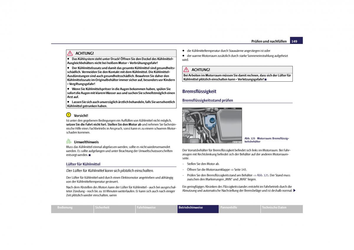 Skoda Octavia II 2 Handbuch / page 150