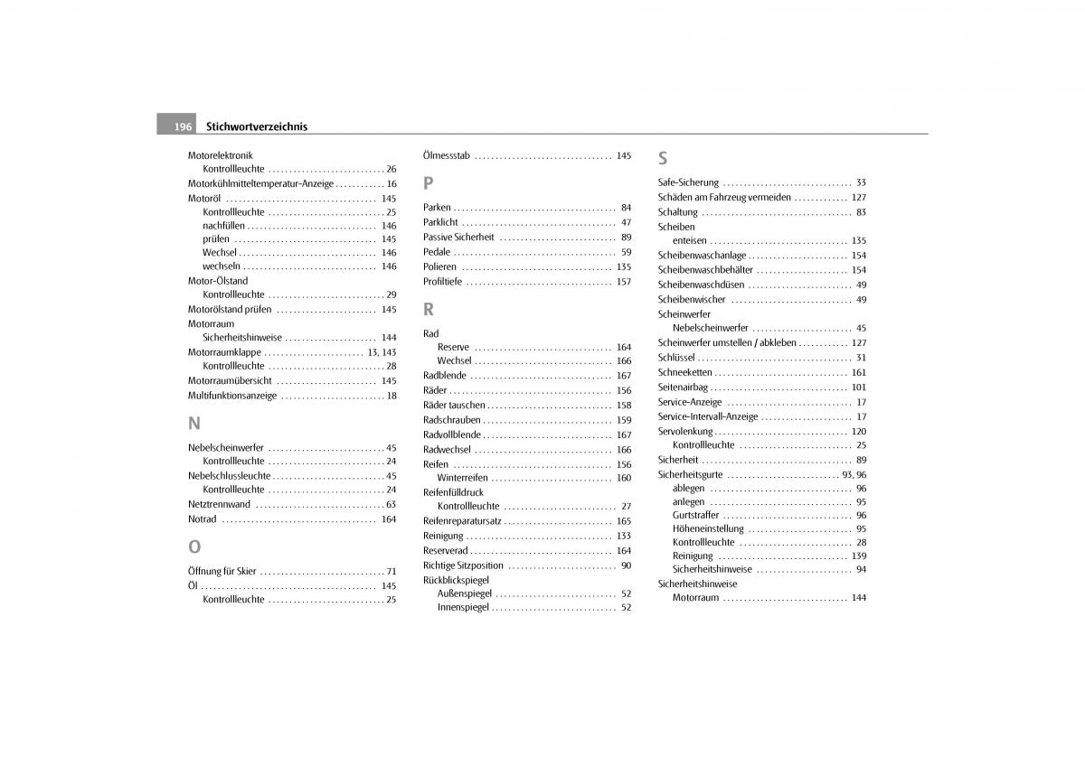 Skoda Octavia II 2 Handbuch / page 197