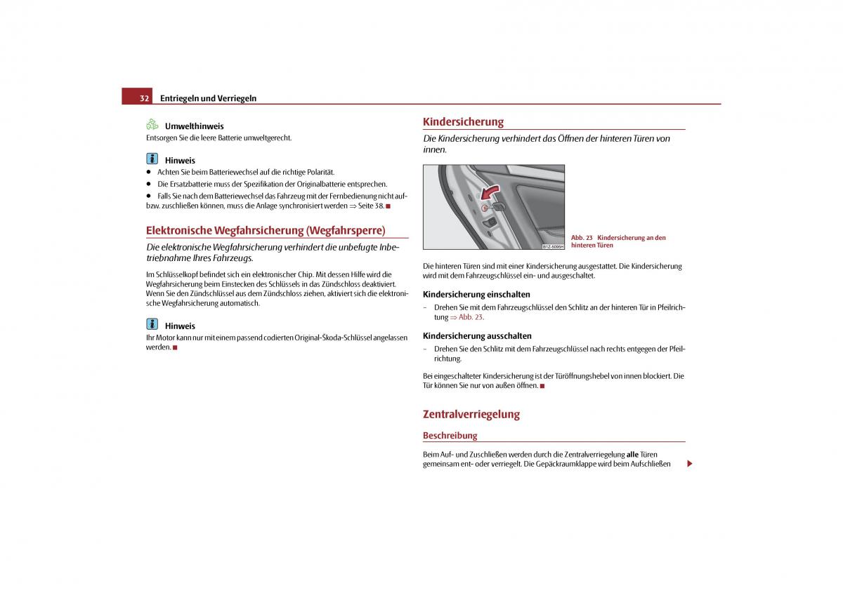 Skoda Octavia II 2 Handbuch / page 33