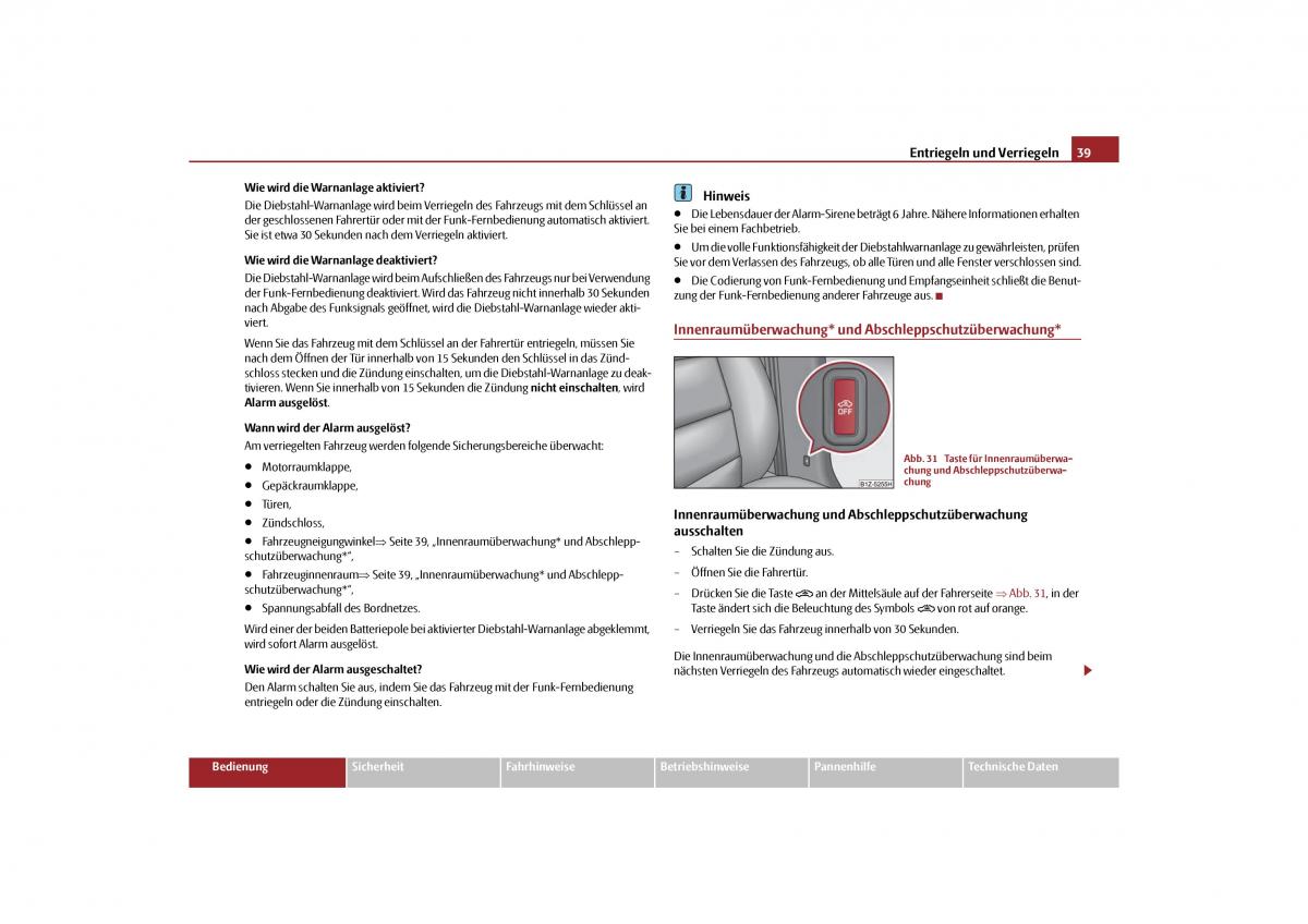 Skoda Octavia II 2 Handbuch / page 40