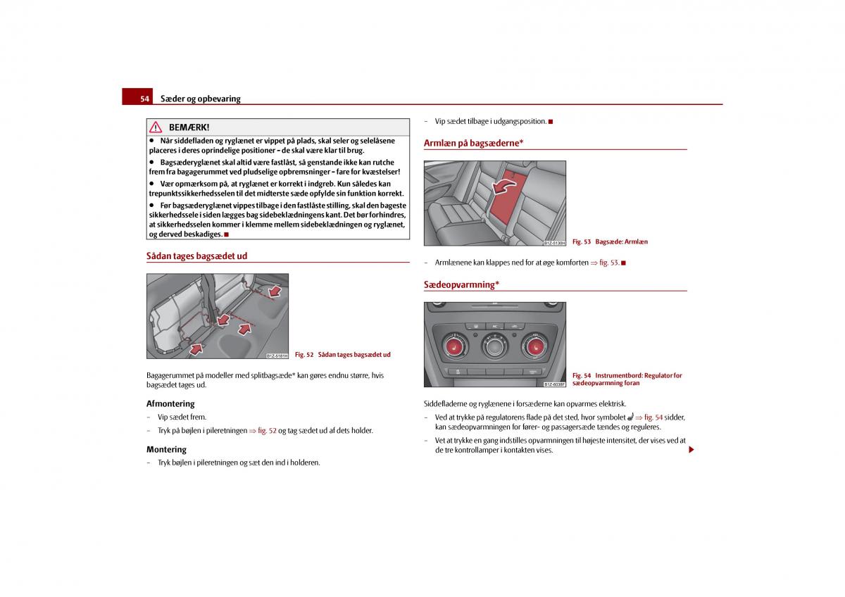 Skoda Octavia II 2 Bilens instruktionsbog / page 55